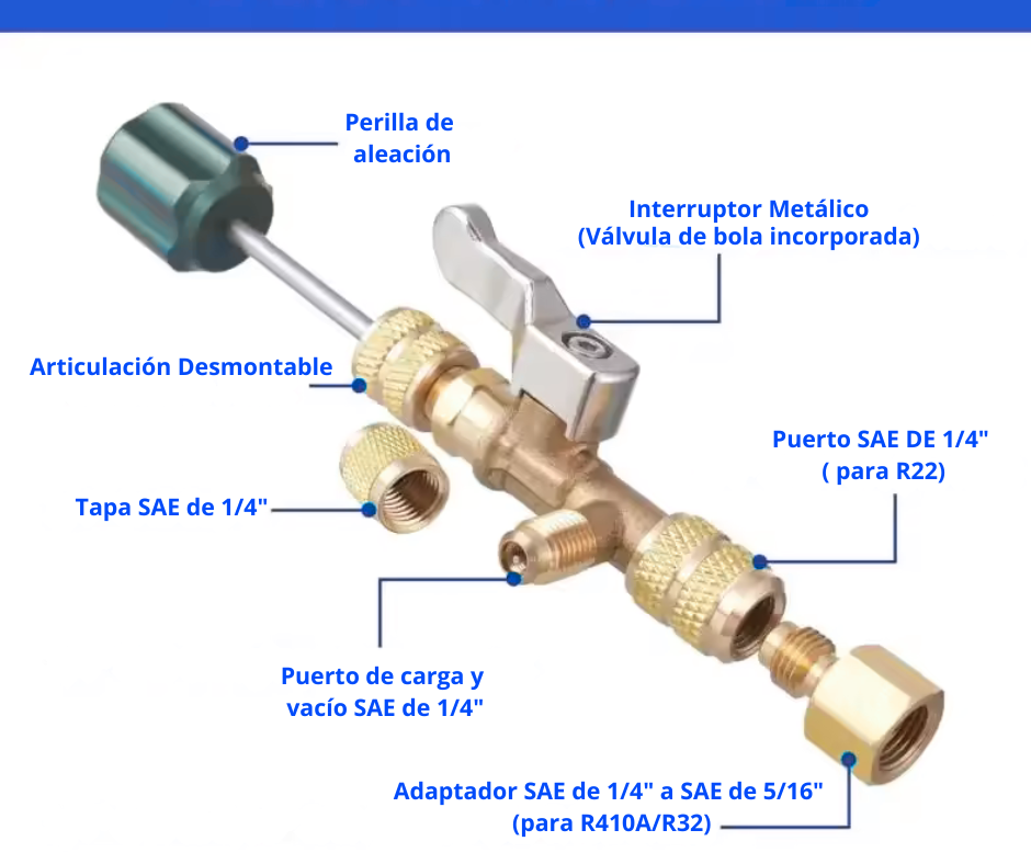 Válvula de Servicio de Alta Presión para Aire Acondicionado