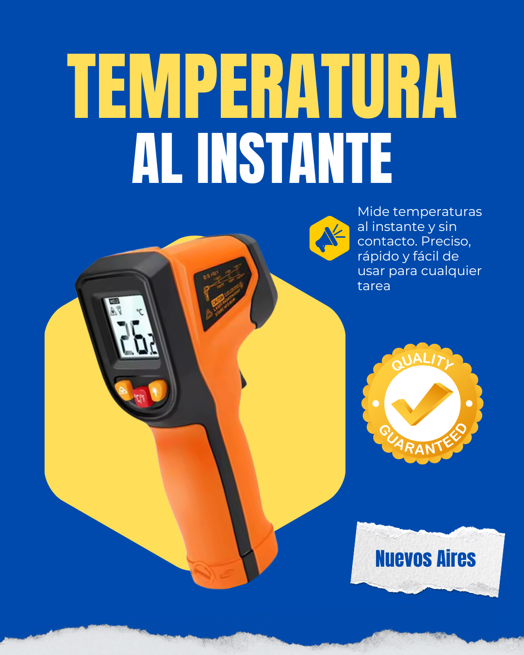 Termómetro infrarrojo láser